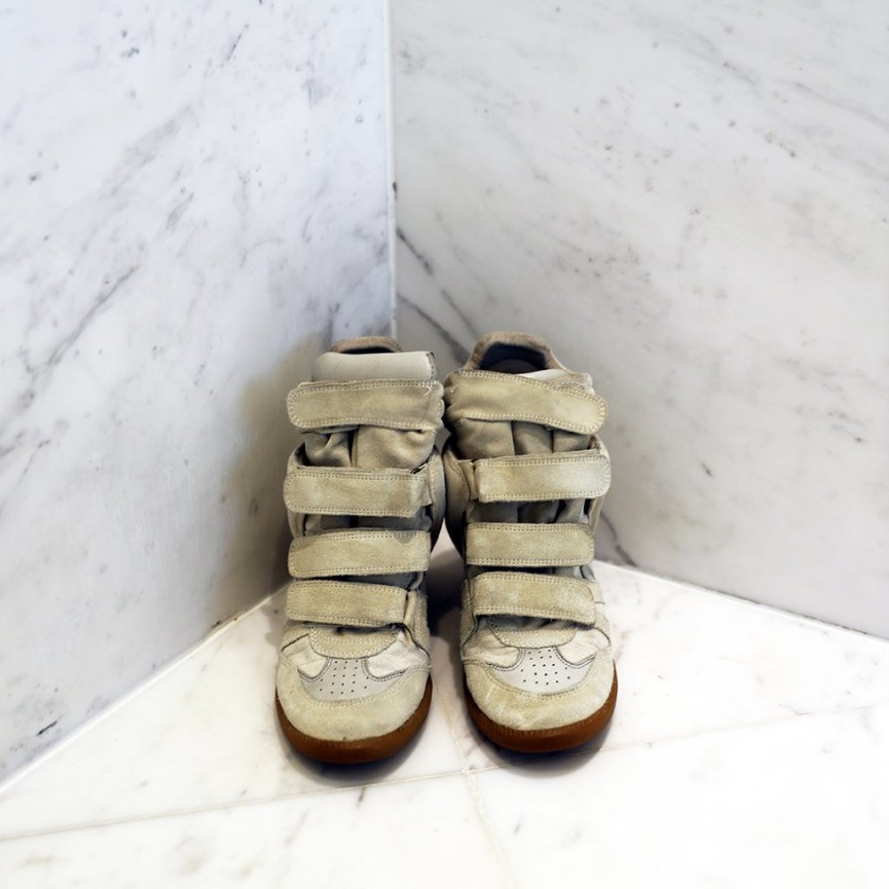 Isabel Marant Suede Bekket Wedge Sneaker